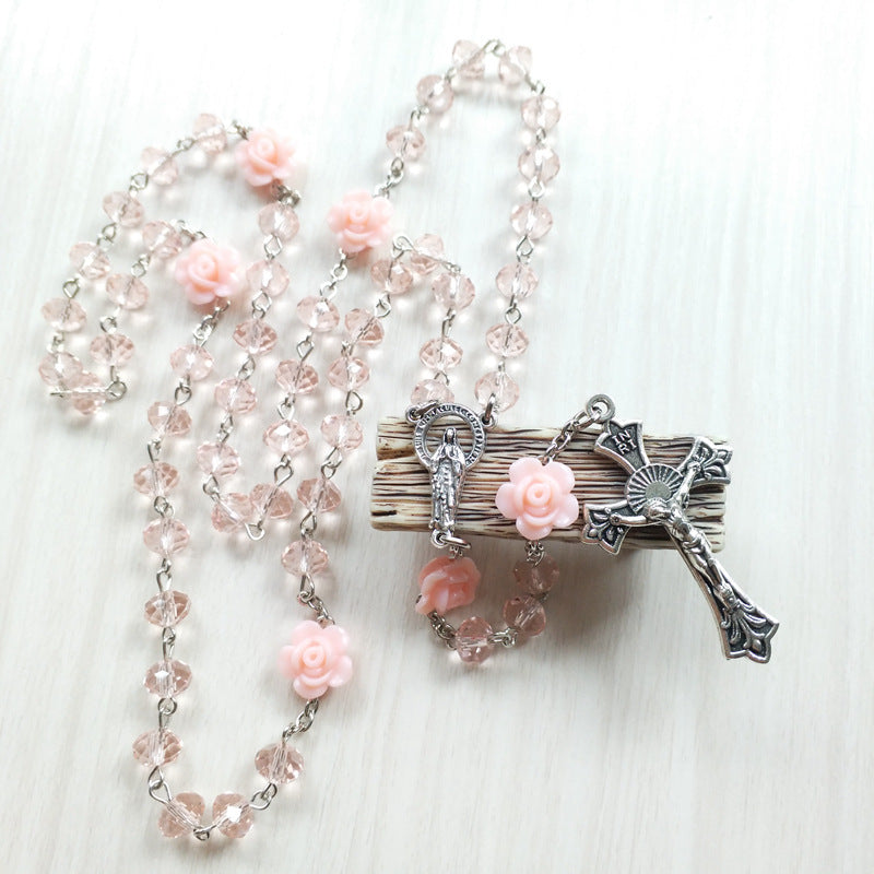 Pink Rose Devotional Rosary of Our Lady