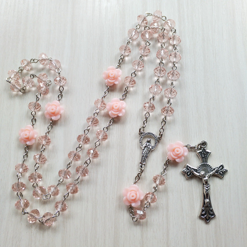 Pink Rose Devotional Rosary of Our Lady