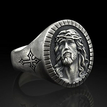The Face of Jesus Ancient Silver Ring