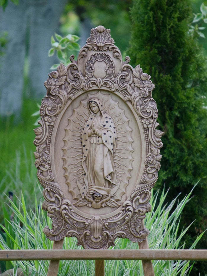 Our Lady of Guadalupe Beautiful Wooden Carving Statue