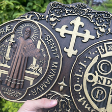 St. Benedict's Holy Symbol Wooden Plaque Home Decor