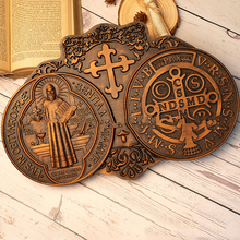 St. Benedict's Holy Symbol Wooden Plaque Home Decor