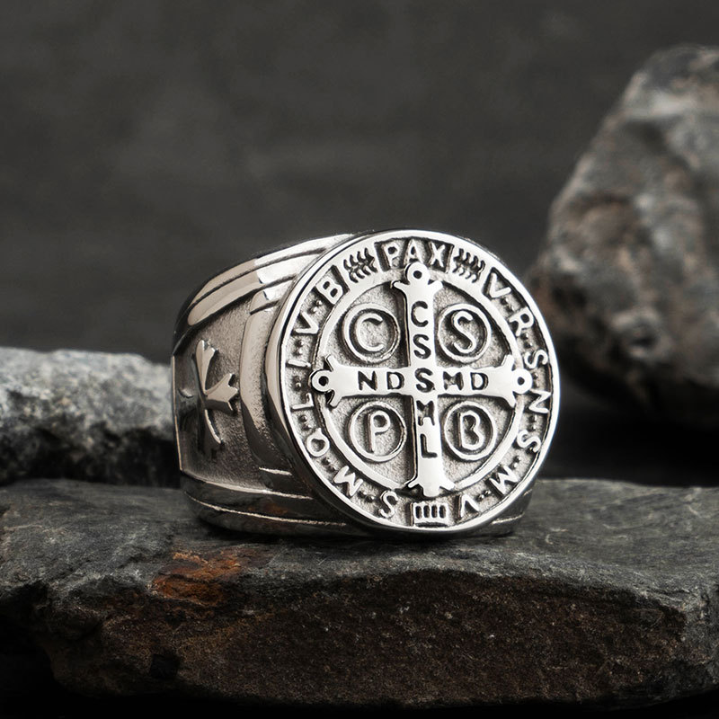 St. Benedict's Symbol Titanium Steel Ring